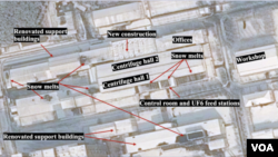 Hình ảnh vệ tinh một nhà máy làm giàu uranium tại cơ sở hạt nhân Yongbyon, Triều Tiên. 