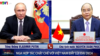 Russian President Vladimir Putin holds talks with Vietnam's State President Nguyen Xuan Phuc on September 16 2021. Photo VTV.